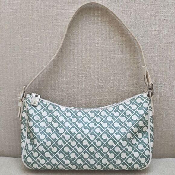 Gherardini Green and White Shoulder Bag with Attached Case/Wallet - Picture 1 of 14